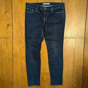 J Brand The Skinny Jeans Mid Rise Womens Sz 30 Denim Dark Wash